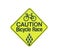 Caution bicycle race