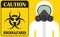 Caution biohazard sign, biohazard icon