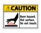 Caution Burn hazard,Hot surface,Do not touch Symbol Sign Isolate on White Background,Vector Illustration