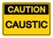 Caution Caustic Symbol Sign, Vector Illustration, Isolated On White Background Label .EPS10