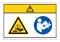Caution Chemical Hazard Read Technical Manual Before Servicing Symbol Sign, Vector Illustration, Isolate On White Background Label