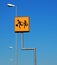 Caution children, road sign