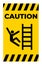 Caution Climb Hazard Symbol Sign Isolate On White Background