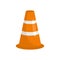 Caution cone icon, flat style