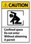 Caution Confined Space Do Not Enter Without Obtaining Permit