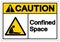 Caution Confined Space Symbol Sign ,Vector Illustration, Isolate On White Background Label. EPS10