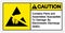 Caution Contains Parts and Assemblies SusceptibleTo Damage By Electrostatic Discharge ESD. Symbol Sign, Vector Illustration,