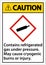 Caution Contains Refrigerated Gas Under Pressure GHS Sign