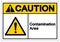 Caution Contamination Area Symbol Sign, Vector Illustration, Isolate On White Background Label. EPS10