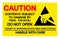 Caution Contents Subject To Damage By Static Electricity Symbol Sign, Vector Illustration, Isolated On White Background Label .