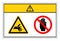Caution Cutting Hand Do Not Touch Symbol Sign, Vector Illustration, Isolate On White Background Label. EPS10