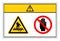 Caution Cutting Hand Hazard Do Not Touch Symbol Sign, Vector Illustration, Isolate On White Background Label. EPS10