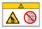 Caution Cutting of Hand Moving Parts Do Not Remove Guard Symbol Sign, Vector Illustration, Isolate On White Background Label .