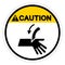 Caution Cutting Hand Symbol Sign, Vector Illustration, Isolate On White Background Label .EPS10