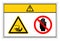 Caution Cutting Hazard Do Not Touch Symbol Sign, Vector Illustration, Isolate On White Background Label. EPS10