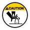 Caution Cutting Hazard Symbol Sign, Vector Illustration, Isolate On White Background Label .EPS10