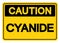 Caution Cyanide Symbol Sign, Vector Illustration, Isolated On White Background Label .EPS10