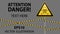 Caution - danger Warning sign safety. Poisonous and hazardous substances. Mortal danger - poison. yellow triangle with black image