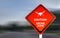 Caution, Drone Zone - Red Aviation Warning Sign about UAS Operations