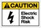 Caution Electric Shock Risk Symbol Sign, Vector Illustration, Isolate On White Background Label .EPS10