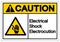 Caution Electrical Shock Electrocution Symbol Sign, Vector Illustration, Isolate On White Background Label .EPS10