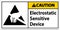 Caution Electrostatic Sensitive Device Sign On White Background