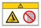 Caution Entanglement Of Hand Rotating Shaft Do Not Remove Guard Symbol Sign, Vector Illustration, Isolate On White Background