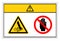 Caution Entanglement Of Hand Rotating Shaft Do Not Touch Symbol Sign, Vector Illustration, Isolate On White Background Label.