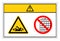 Caution Entanglement Rotating Shaft Do Not Remove Guard Symbol Sign, Vector Illustration, Isolate On White Background Label .EPS10