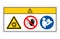 Caution Equipment Starts Automatically Symbol Sign, Vector Illustration, Isolate On White Background Label. EPS10