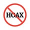 caution fake news information, hoax sign, warning circle icon design vector