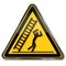 Caution falling ladder