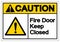 Caution Fire Door Keep Closed Symbol Sign ,Vector Illustration, Isolate On White Background Label. EPS10