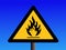 Caution flammable sign