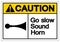 Caution Go Slow Sound Horn Symbol Sign, Vector Illustration, Isolated On White Background Label .EPS10