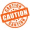 Caution grunge vector stamp