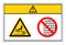 Caution Hand Abrasion Belt Drive Do Not Remove Guard Symbol Sign, Vector Illustration, Isolate On White Background Label .EPS10