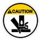 Caution Hand Crush Force From Above Symbol Sign, Vector Illustration, Isolate On White Background Label .EPS10