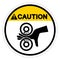 Caution Hand Entangle Left Symbol Sign, Vector Illustration, Isolate On White Background Label .EPS10