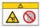 Caution Hand Entanglement Belt Drive Do Not Remove Guard Symbol Sign, Vector Illustration, Isolate On White Background Label .