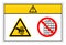 Caution Hand Entanglement Rollers Do Not Remove Guard Symbol Sign, Vector Illustration, Isolate On White Background Label .EPS10