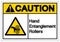 Caution Hand Entanglement Rollers Symbol Sign, Vector Illustration, Isolate On White Background Label .EPS10
