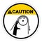 Caution Hand Entanglement Rollers Symbol Sign, Vector Illustration, Isolate On White Background Label .EPS10