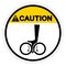 Caution Hand Entanglement Rollers Symbol Sign, Vector Illustration, Isolate On White Background Label .EPS10