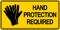 Caution Hand Protection Required Sign