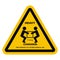 Caution, handling heavy loads, yellow background, eps.