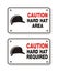 Caution hard hat area signs - rectangle signs