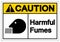 Caution Harmful Fumes Symbol Sign, Vector Illustration, Isolate On White Background Label. EPS10