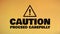 Caution Hazard Icon On Bad Old Film Tape