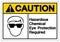 Caution Hazardous Chemical Eye Protection Required Symbol Sign ,Vector Illustration, Isolate On White Background Label. EPS10